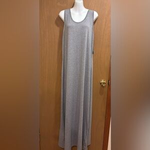 NWT LuLaRoe Dani Maxi Dress Gray Sleeveless Tank Extra Large XL Stretch